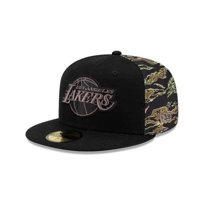 Sapca New Era Los Angeles Lakers NBA Camo Panel 59FIFTY Fitted - Negrii